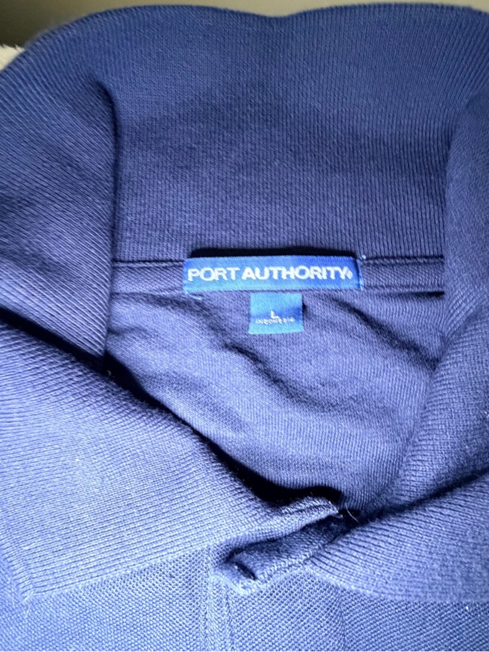 Port Authority Deep Blue Collared Polo - Picture 3 of 6